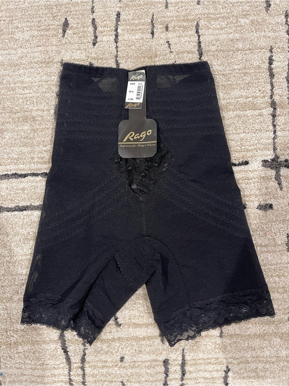 Rago® Vintage Women's High Waist Firm Thigh Shaper Black Size L/30 NWT